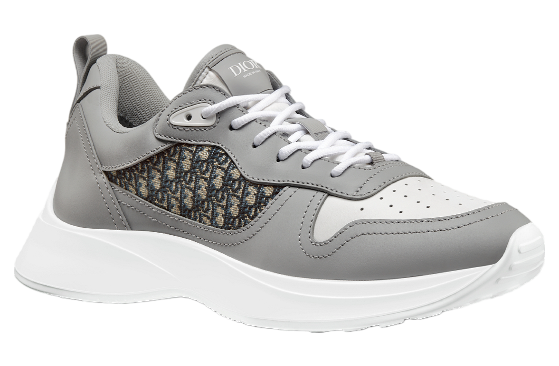 Dior B25 Runner Gray / White Smooth Calfskin