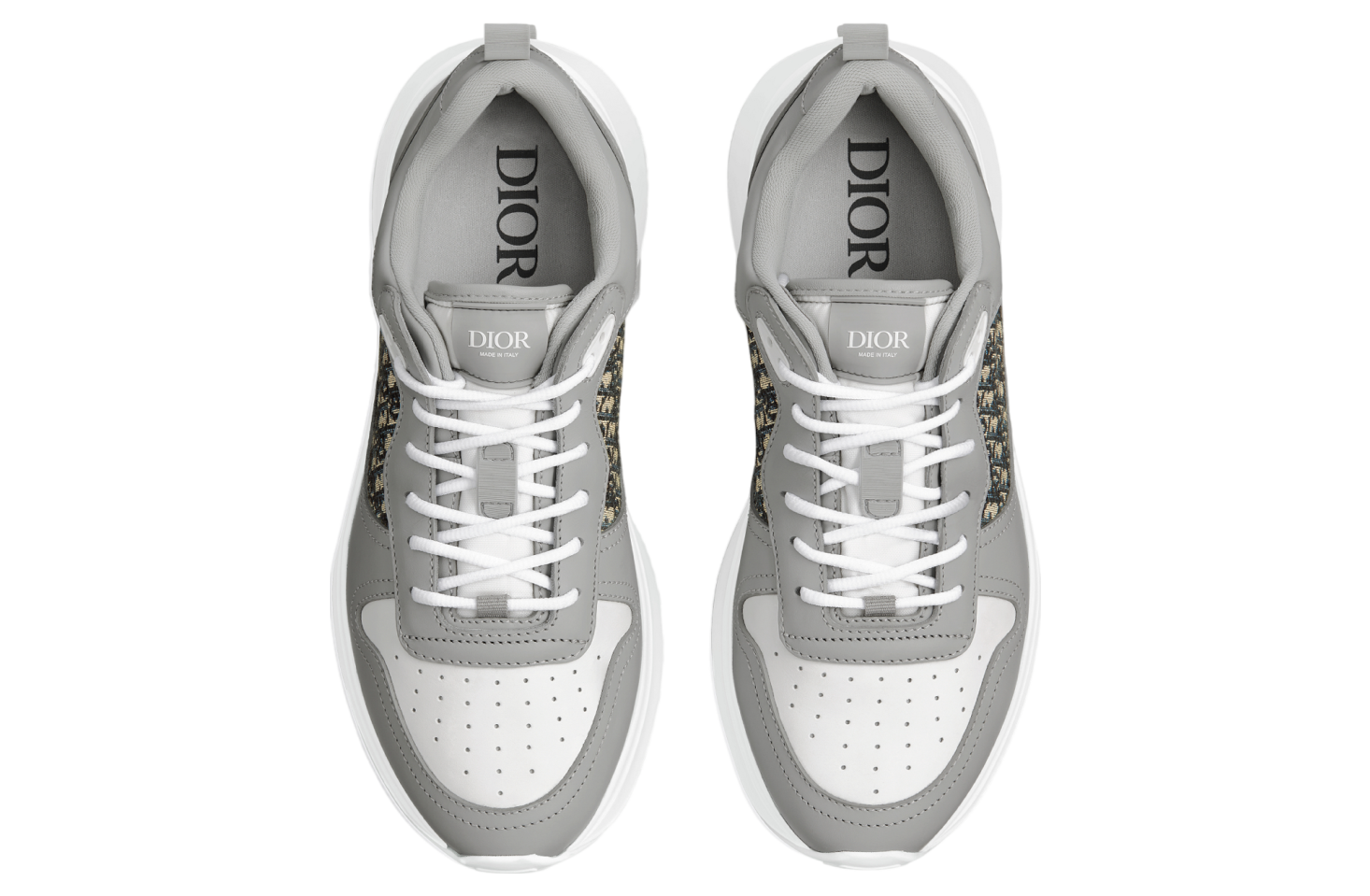 Dior B25 Runner Gray / White Smooth Calfskin