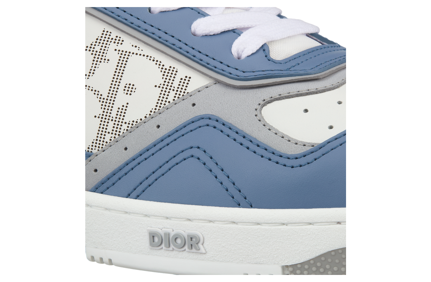 Dior B27 Low Blue / White Smooth Calfskin