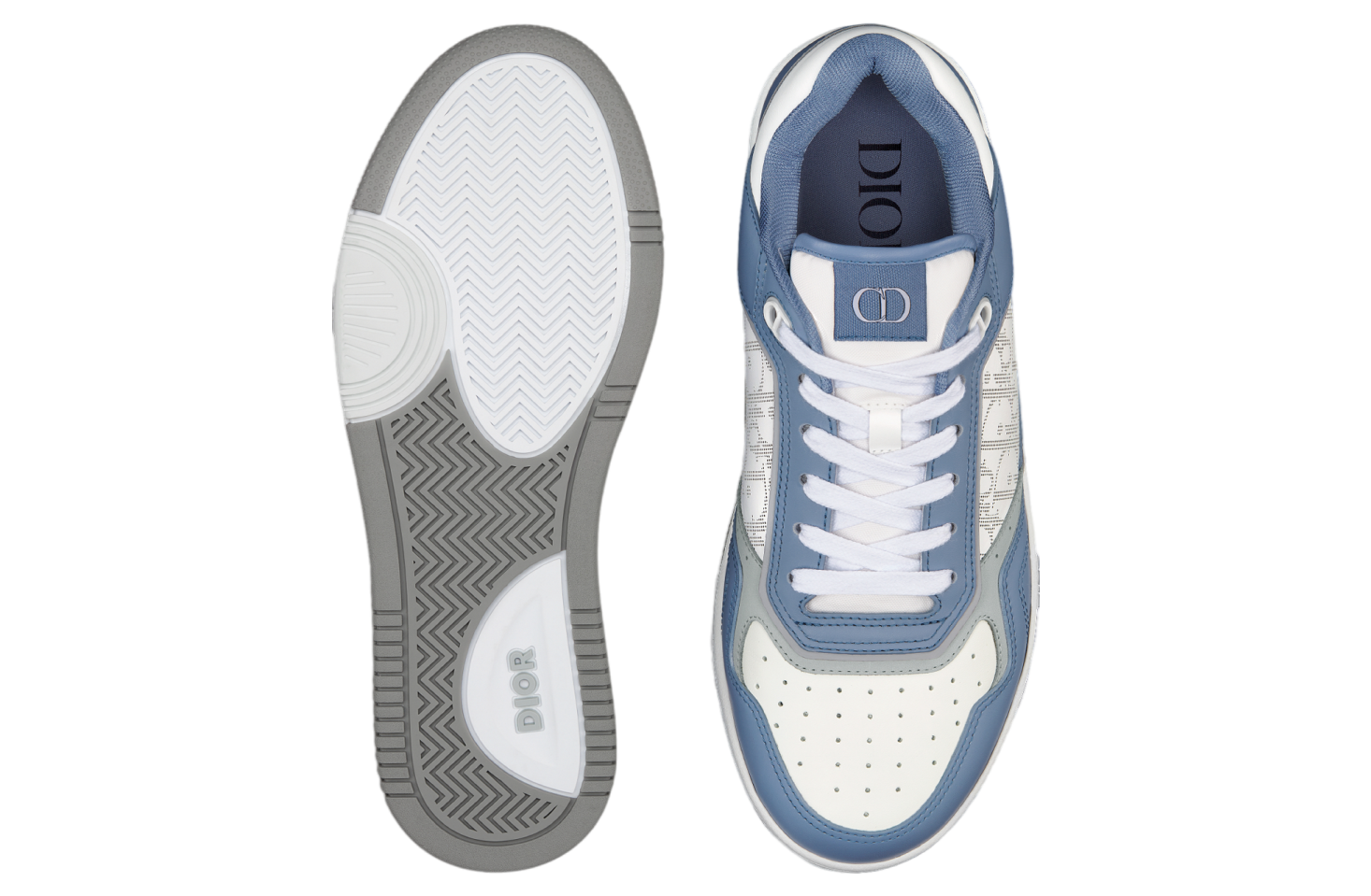 Dior B27 Low Blue / White Smooth Calfskin