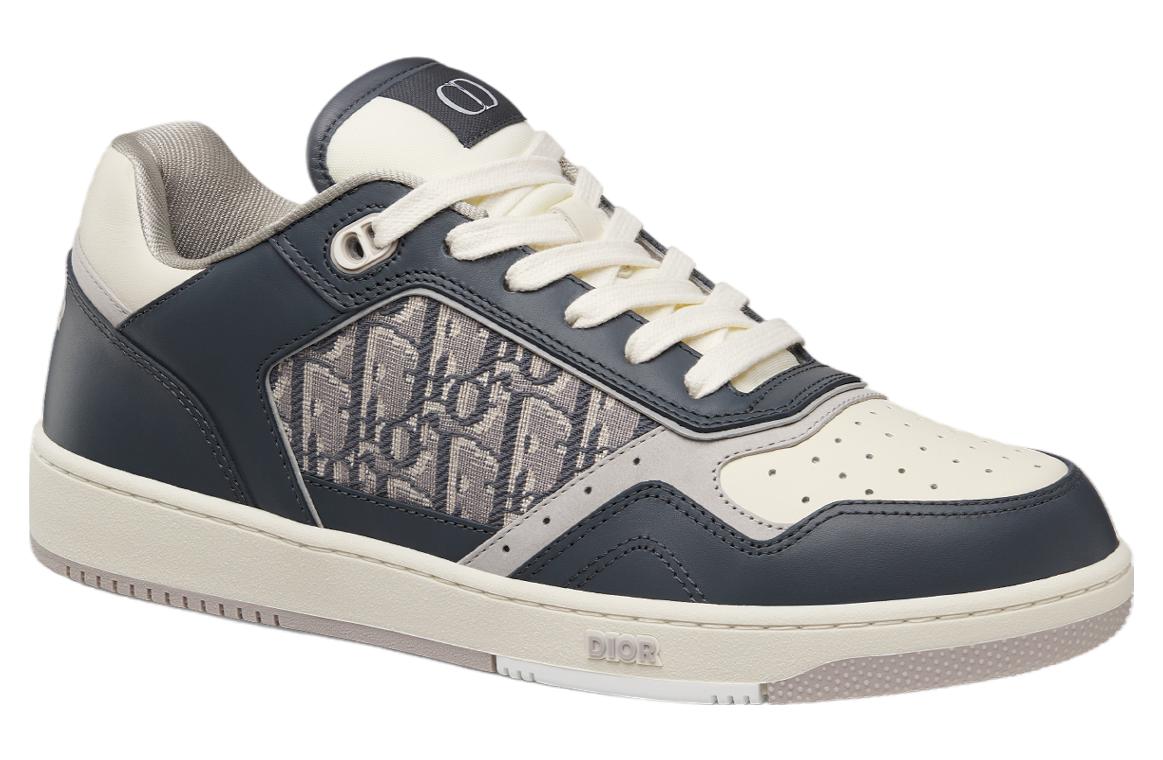 Dior B27 Low Deep Gray / Cream Smooth Calfskin