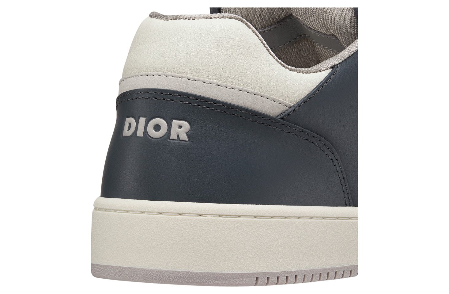 Dior B27 Low Deep Gray / Cream Smooth Calfskin