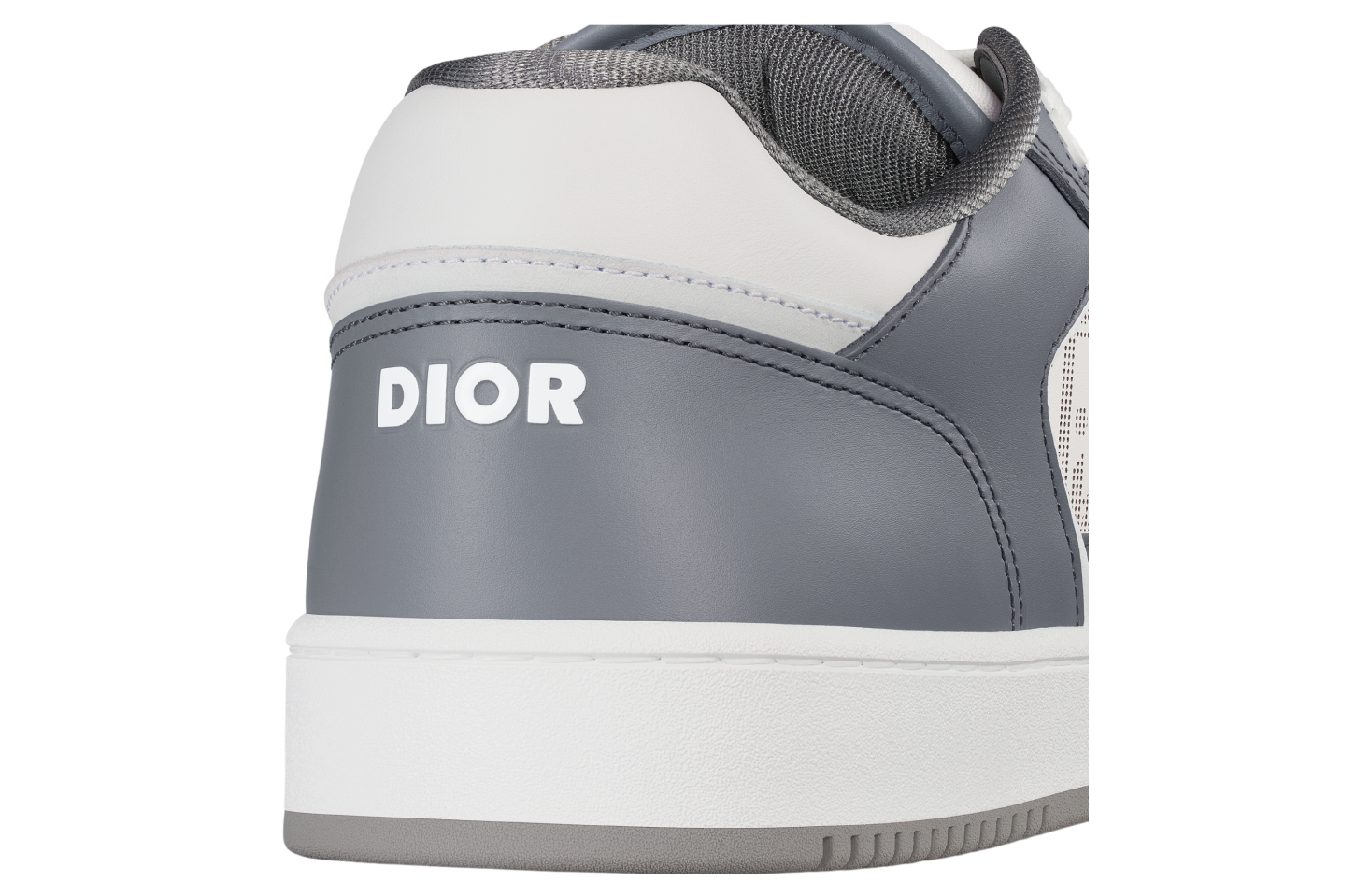 Dior B27 Low Gray Smooth Calfskin / White Oblique Galaxy Leather