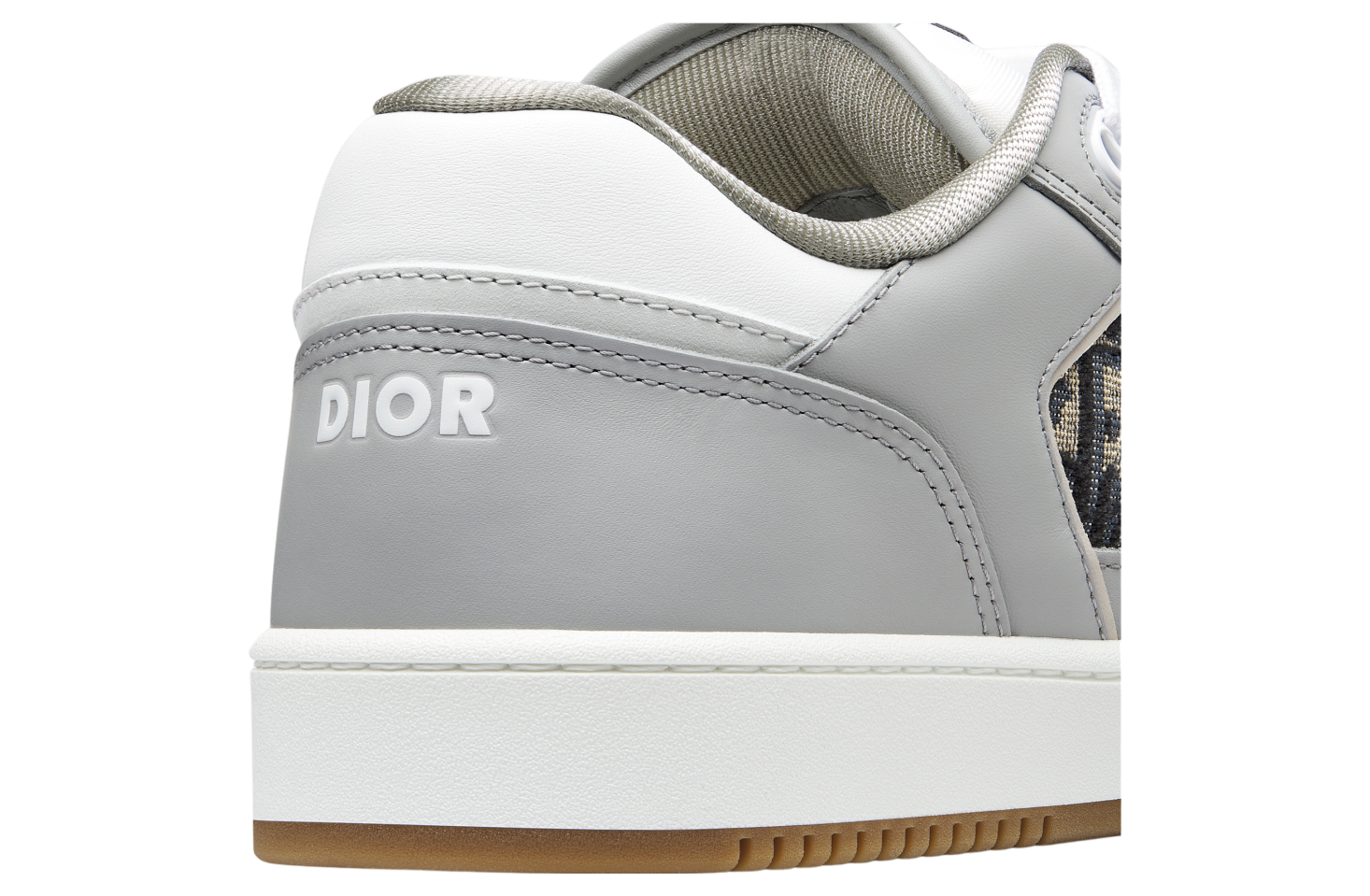 Dior B27 Low Gray / White Smooth Calfskin