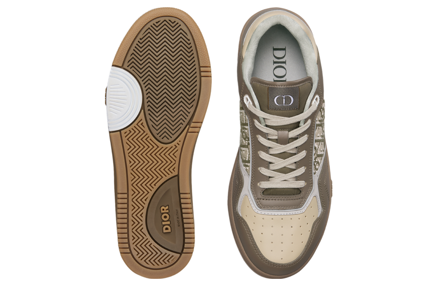 Dior B27 Low Khaki / Beige Smooth Calfskin