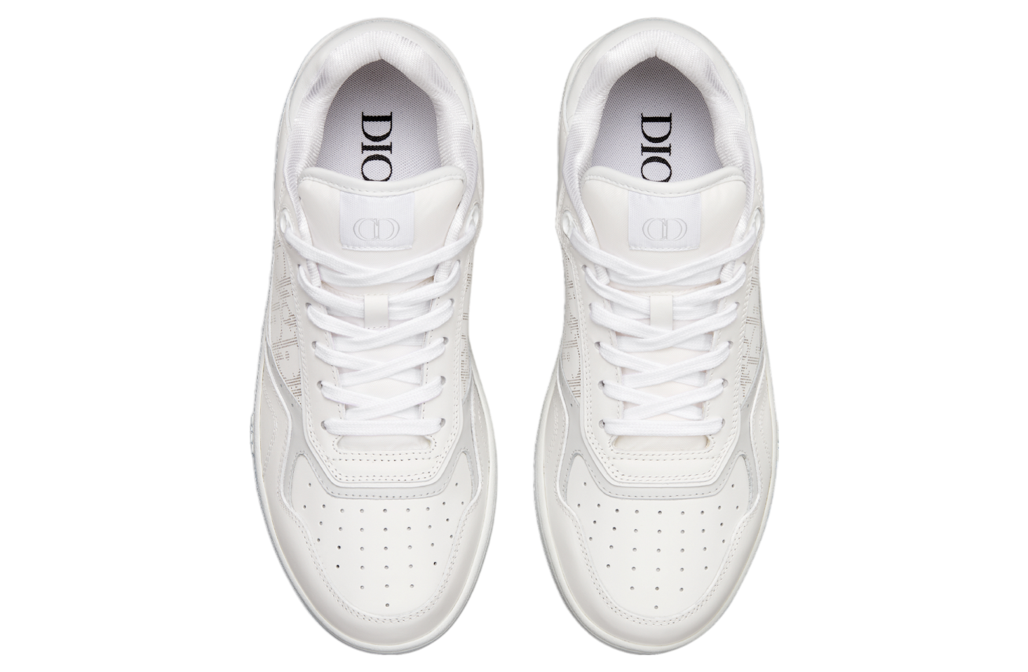 Dior B27 Low White Smooth Calfskin / Oblique Galaxy Leather