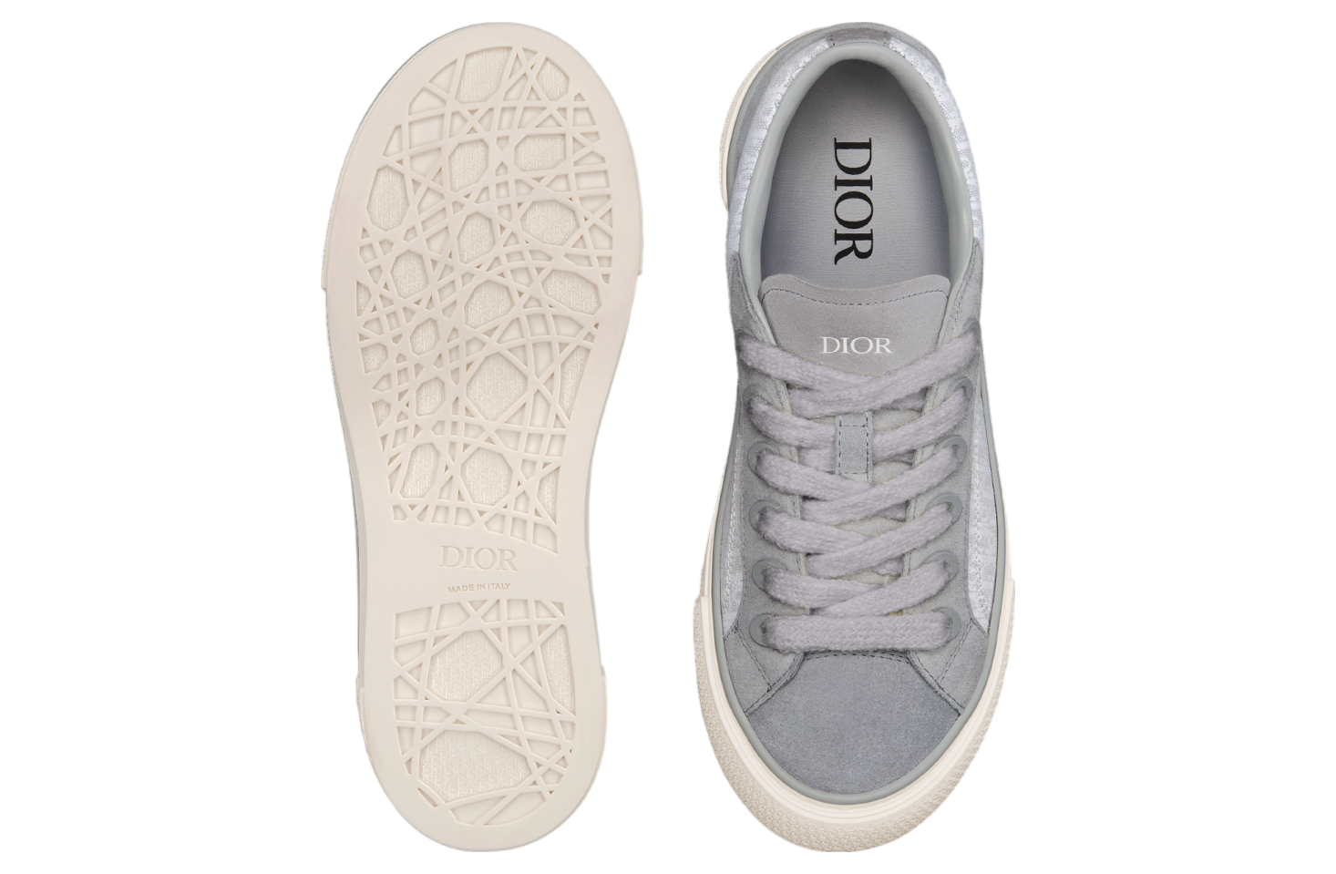 Dior B33 Gray Oblique Jacquard / Gray Suede