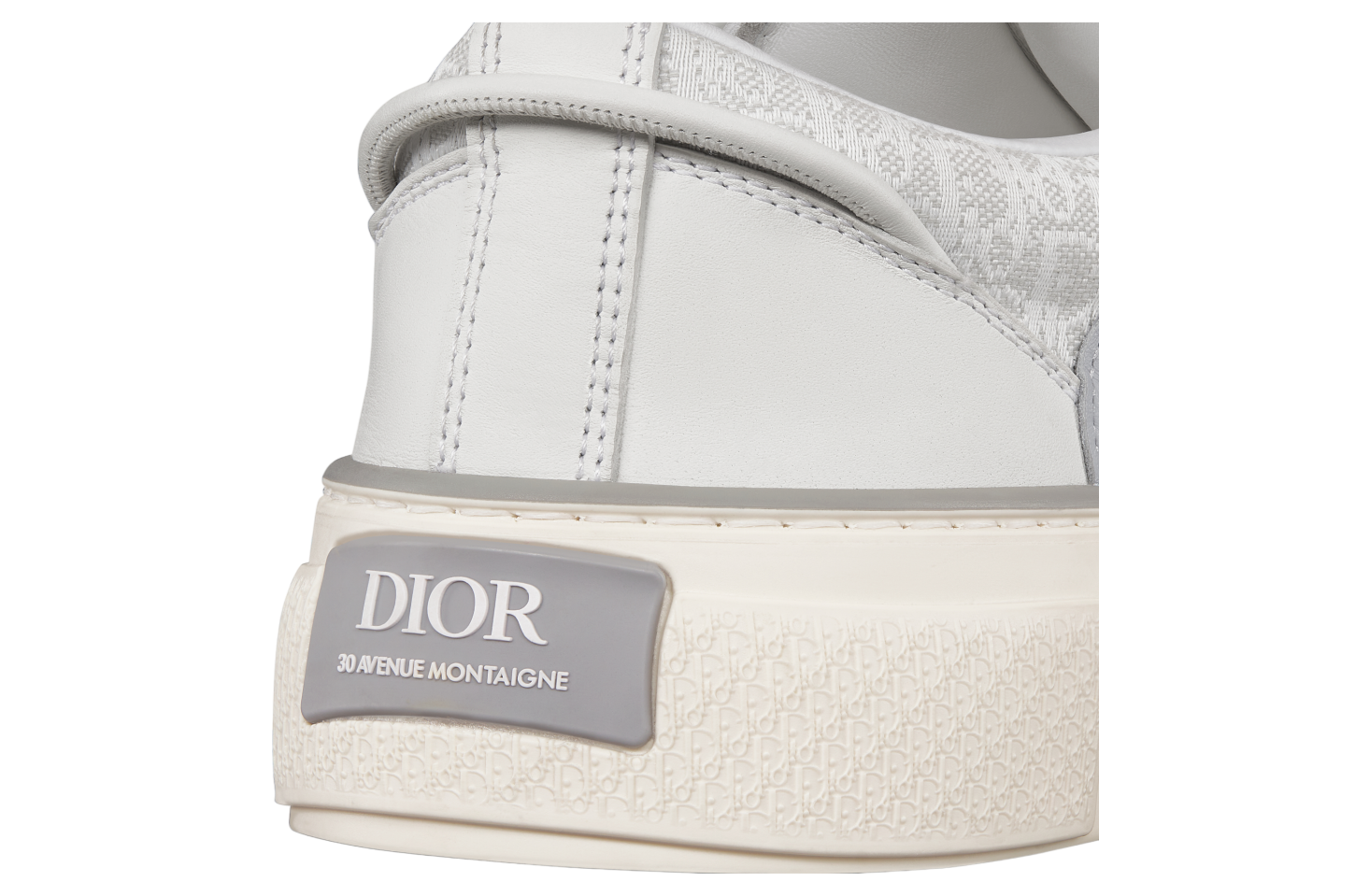 Dior B33 Gray Smooth Calfskin / Gray Oblique Jacquard