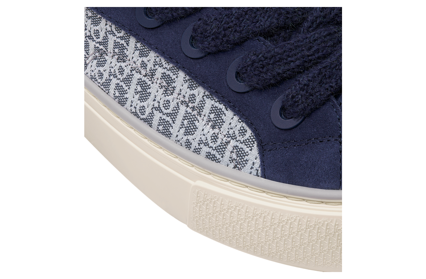 Dior B33 Navy Blue Oblique Jacquard / Suede