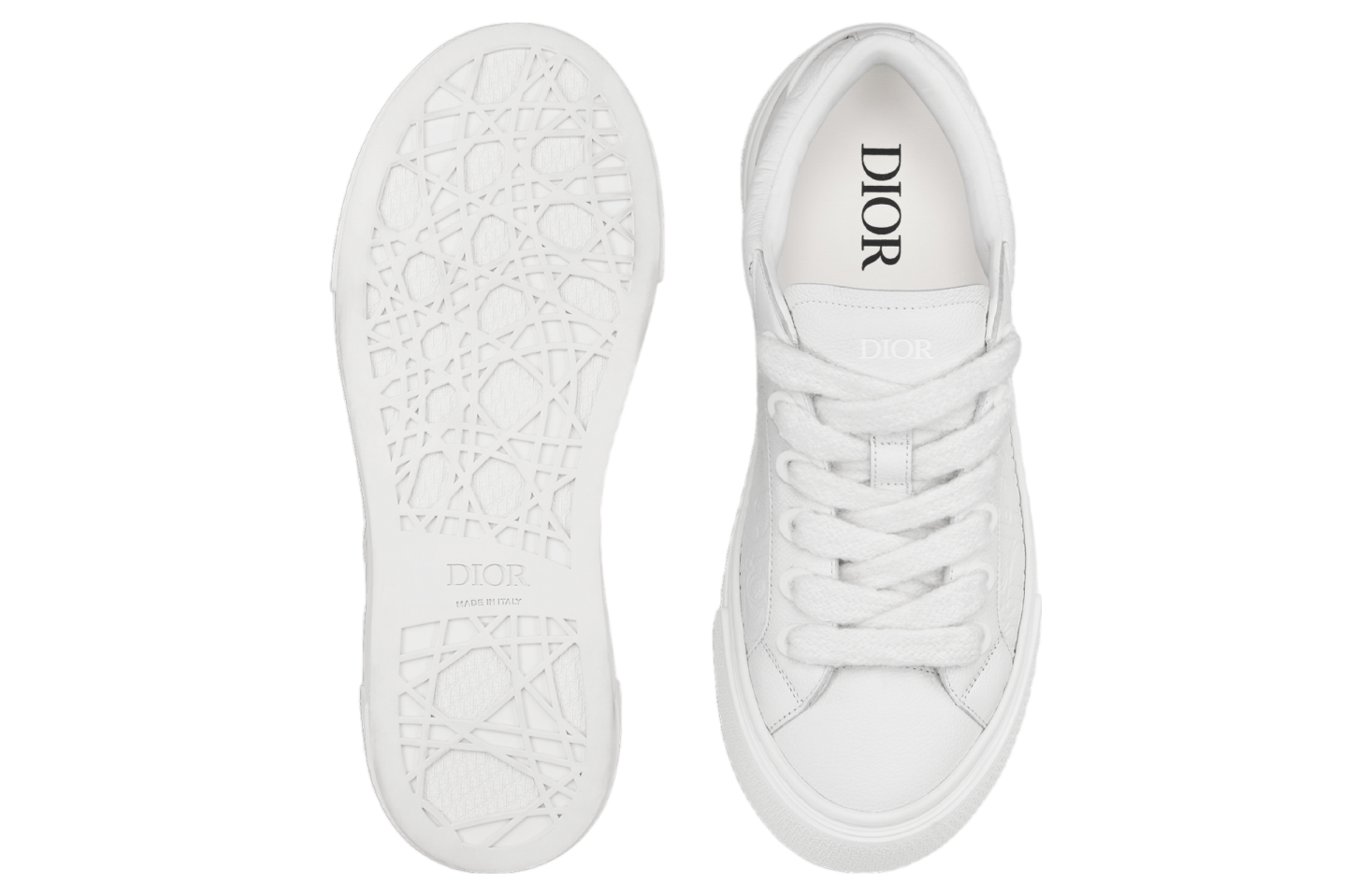 Dior B33 White Grained Calfskin / White Gravity Leather