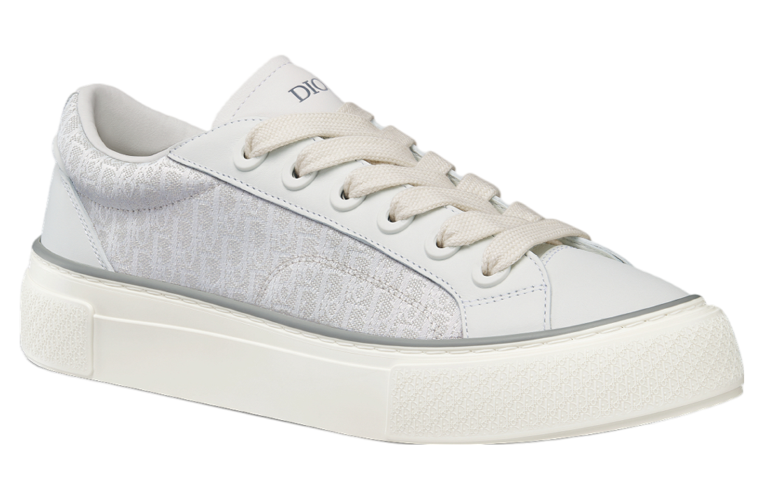 Dior B33 White Smooth Calfskin / Oblique Jacquard