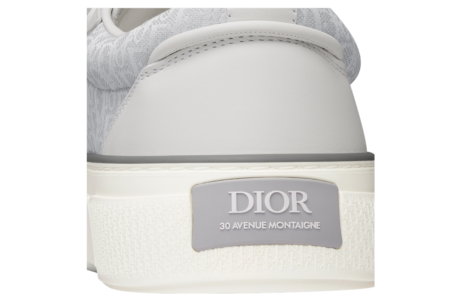 Dior B33 White Smooth Calfskin / Oblique Jacquard