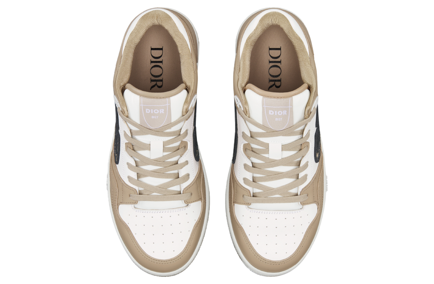 Dior B57 Low Beige / White Smooth Calfskin