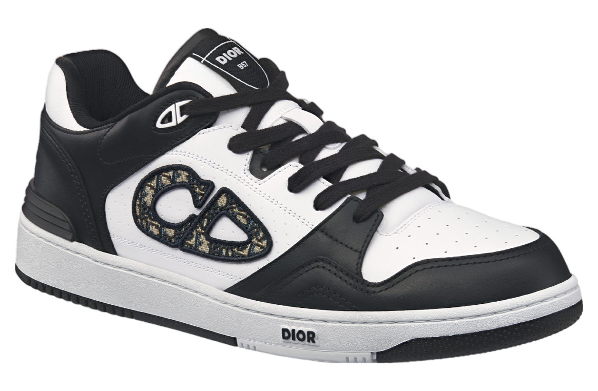 Dior B57 Low Black / White Smooth Calfskin