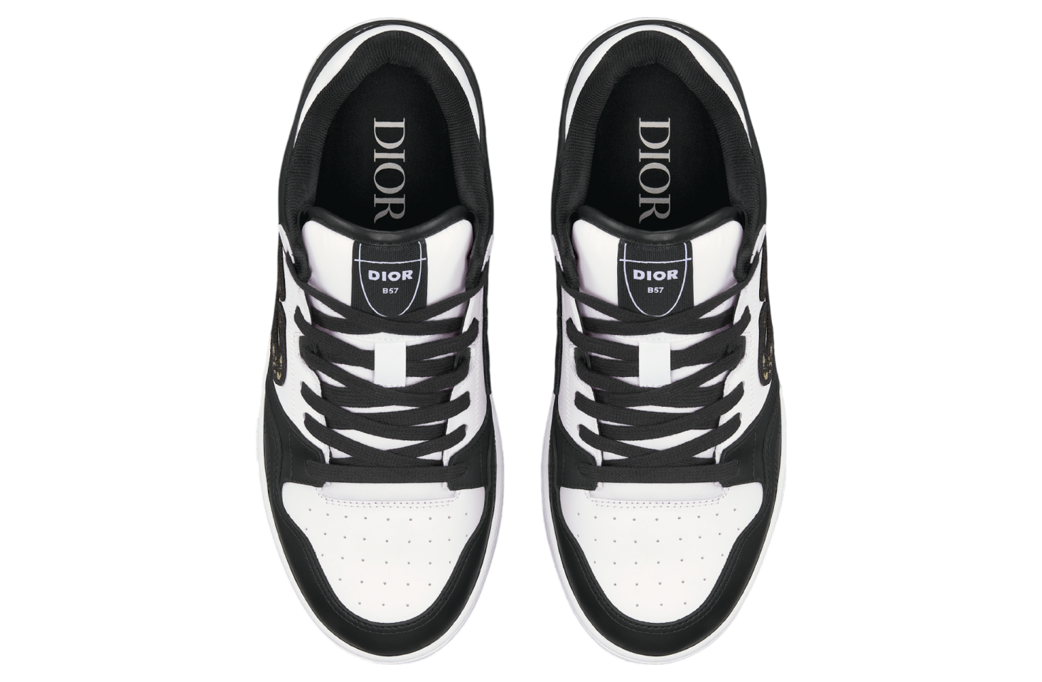 Dior B57 Low Black / White Smooth Calfskin