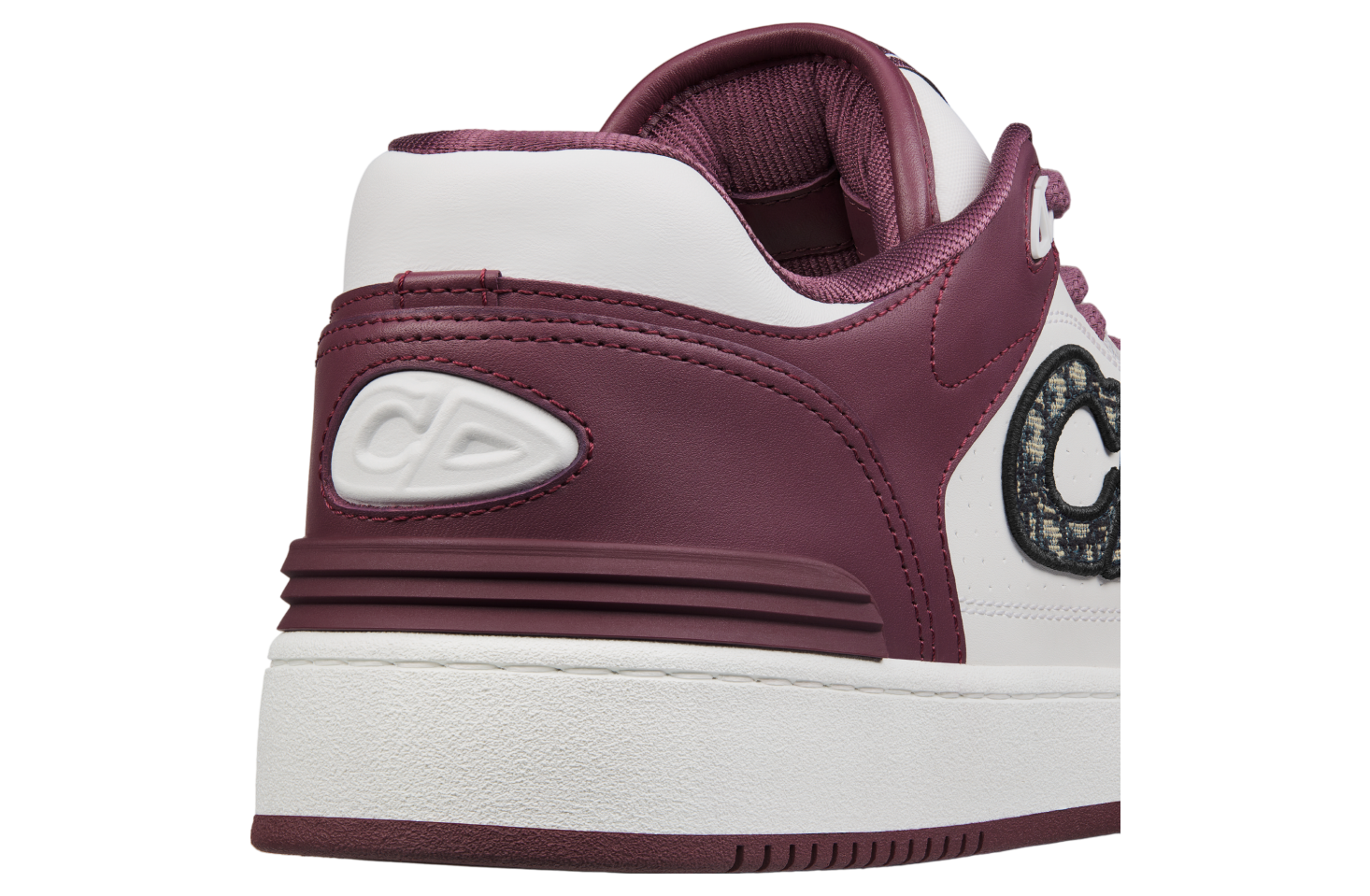 Dior B57 Low Burgundy / White Smooth Calfskin