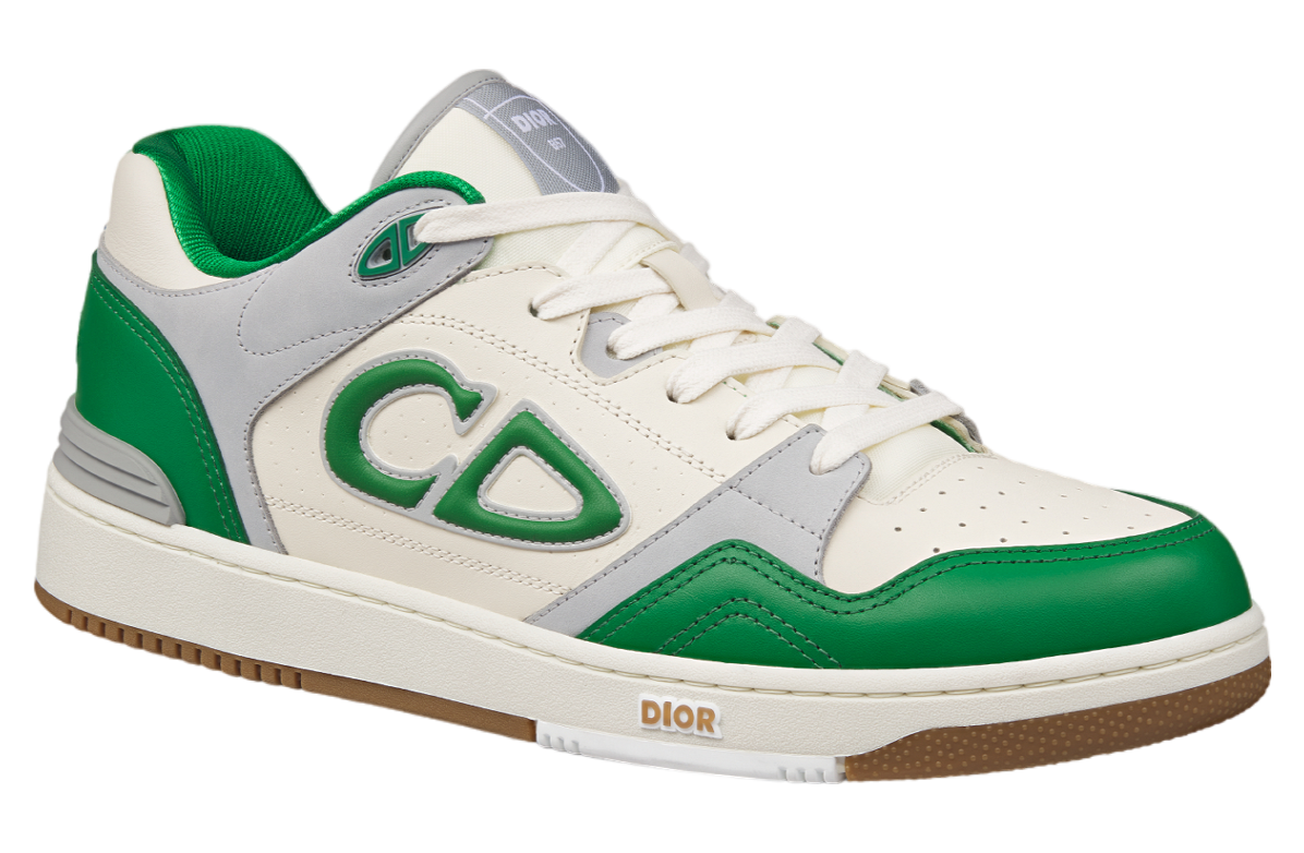 Dior B57 Low Green / Cream Smooth Calfskin