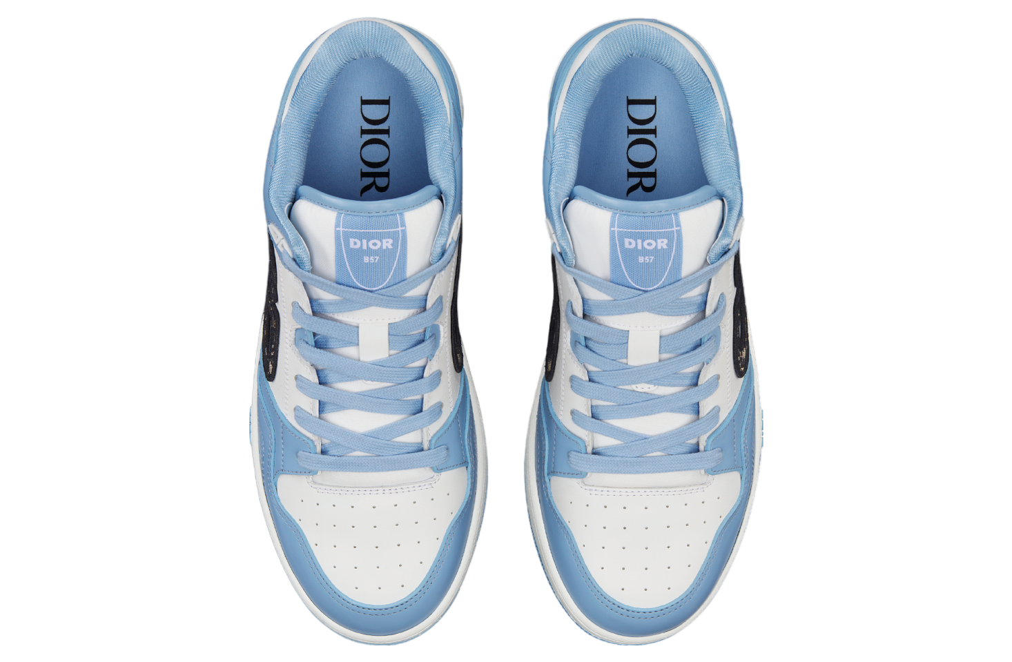 Dior B57 Low Light Blue / White Smooth Calfskin