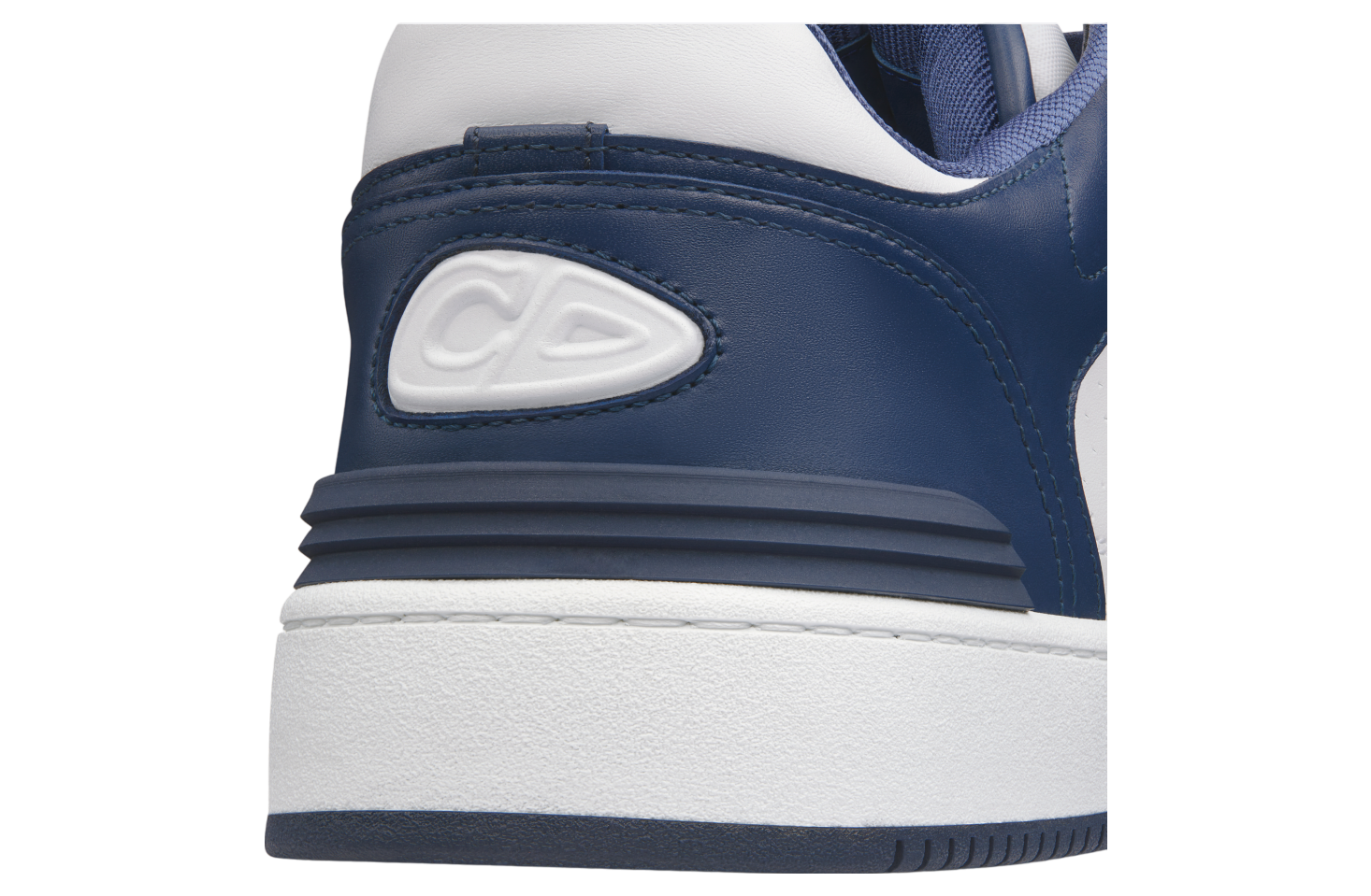 Dior B57 Low Navy Blue / White Smooth Calfskin