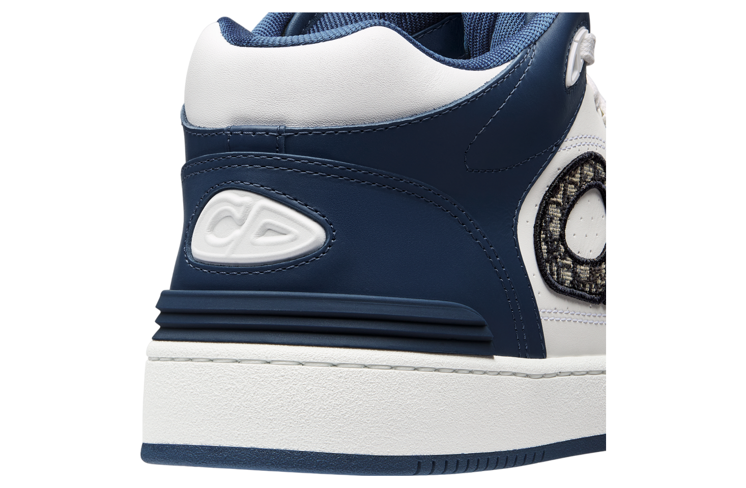 Dior B57 Mid Navy Blue / White Smooth Calfskin