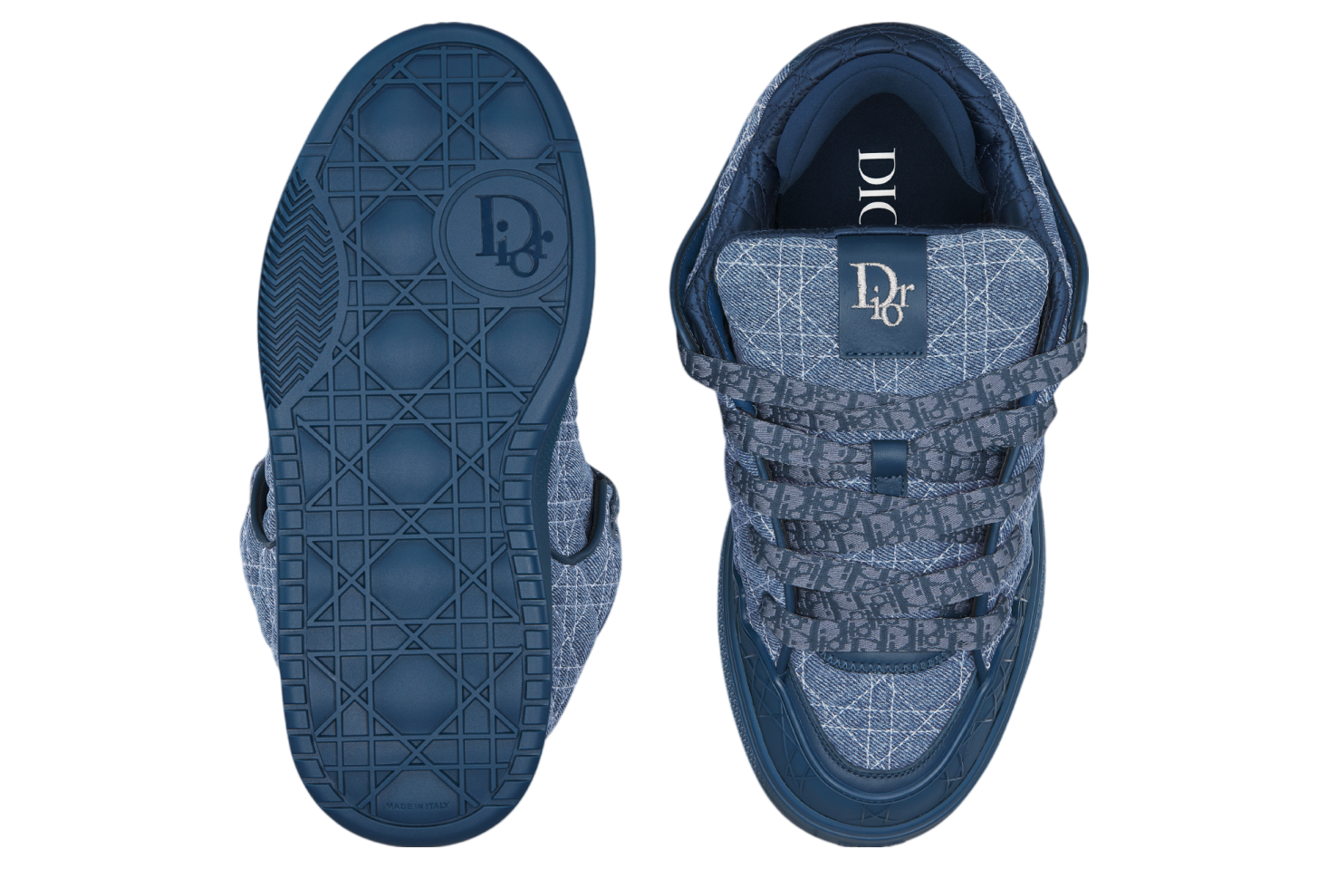 Dior B9s Skater Blue Kumo Cannage Denim