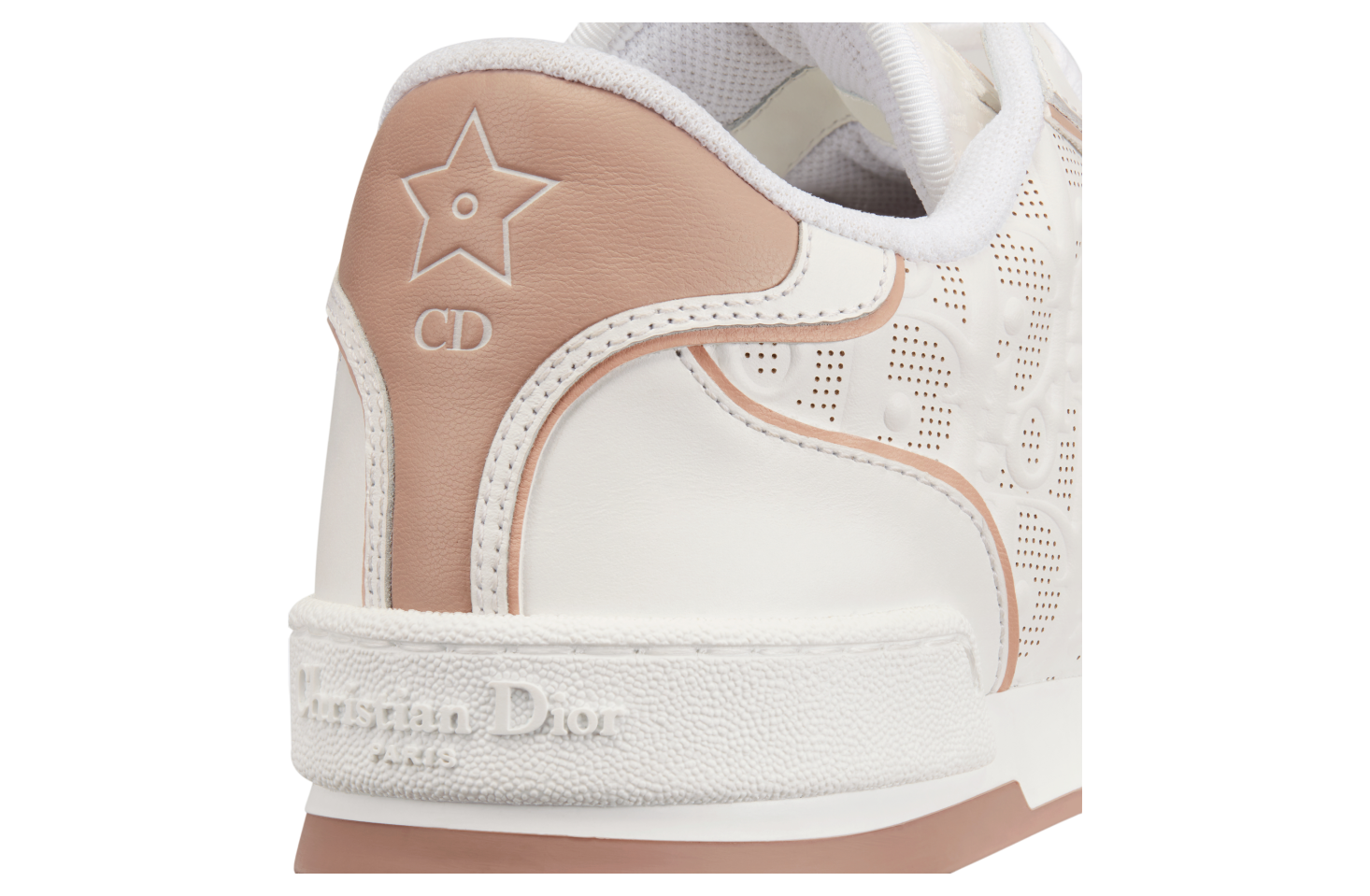 Dior One WMNS White / Nude Oblique Perforated Calfskin