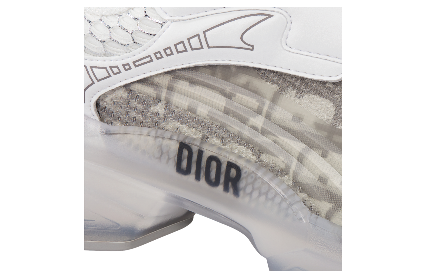 Dior Vibe WMNS Gray Oblique Technical Fabric / Transparent Rubber