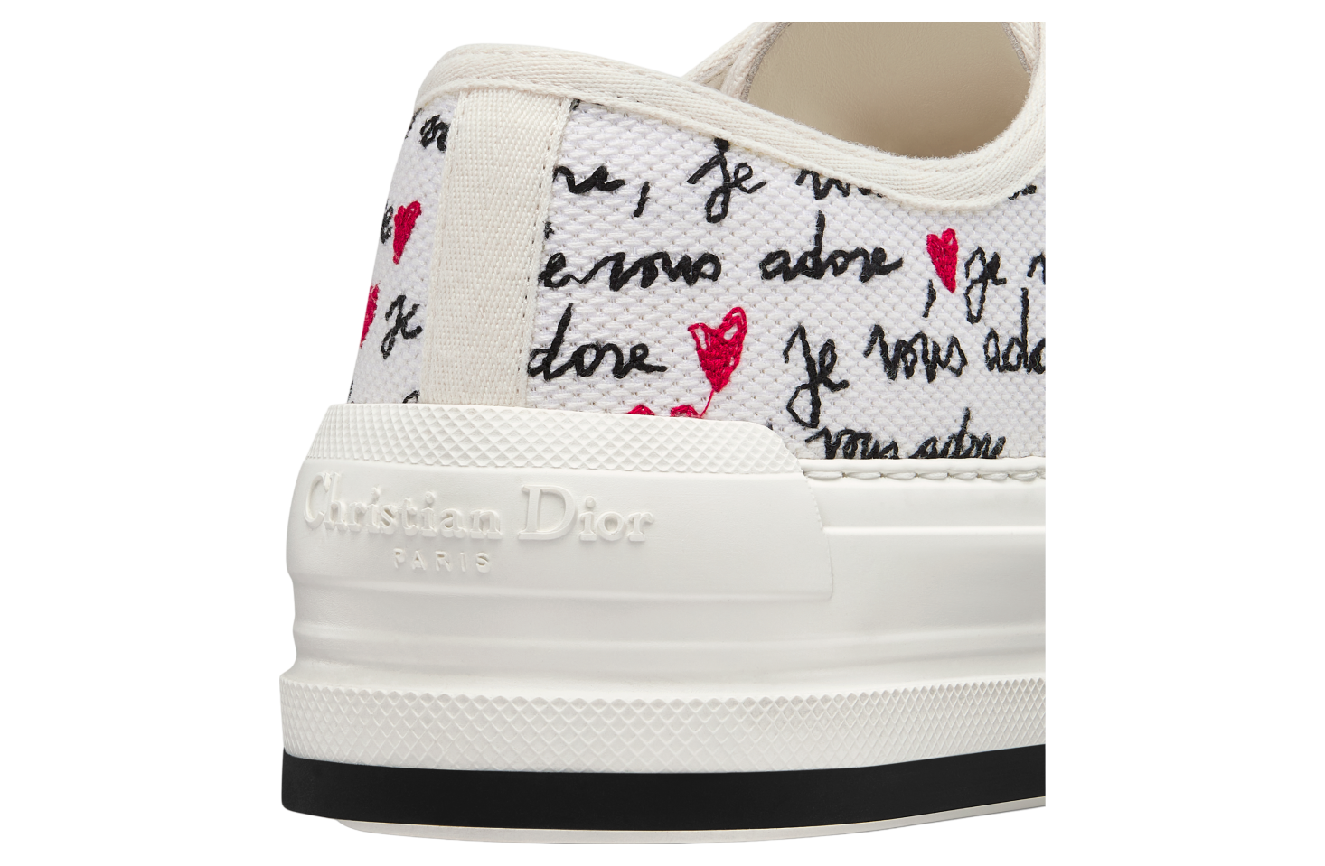 Dioramour Walk n Dior Platform WMNS White Cotton / Embroidered Black