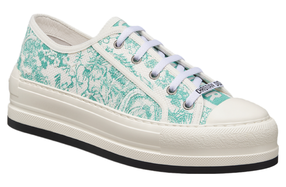 Dioriviera Walk N Dior Platform WMNS Cotton Embroidered / Aquamarina Toile De Jouy Sauvage Motif