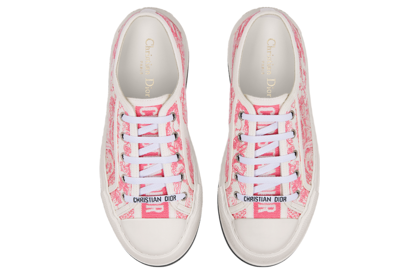 Dioriviera Walk N Dior Platform WMNS Cotton Embroidered / Candy Pink Toile De Jouy Sauvage Motif