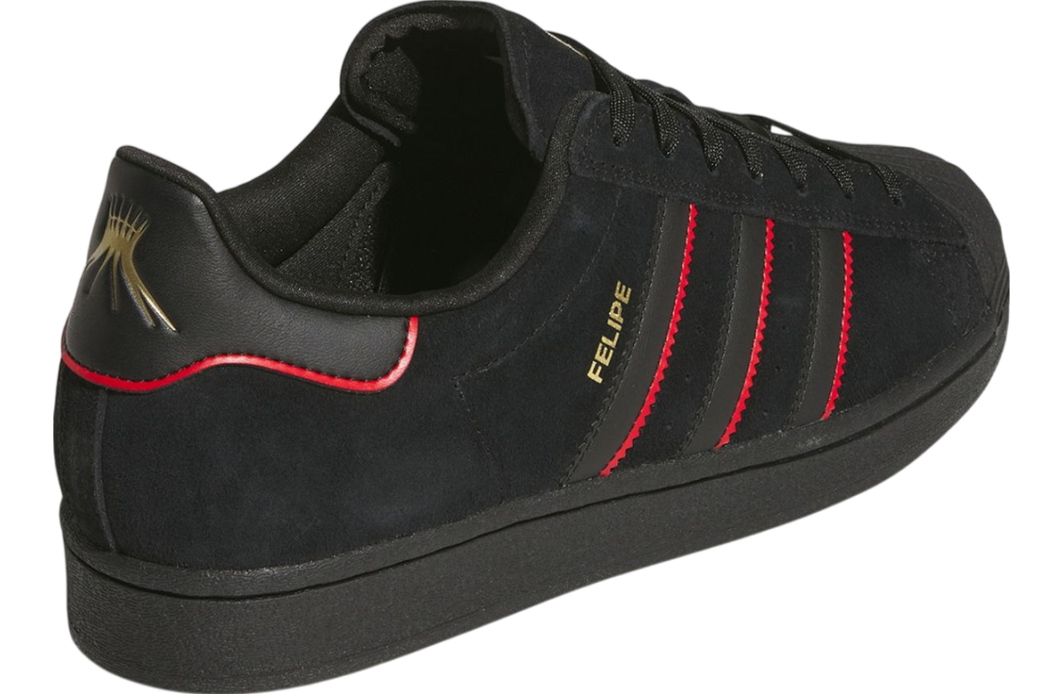 Felipe Gustavo X Adidas Superstar Adv Core Black/better Scarlet