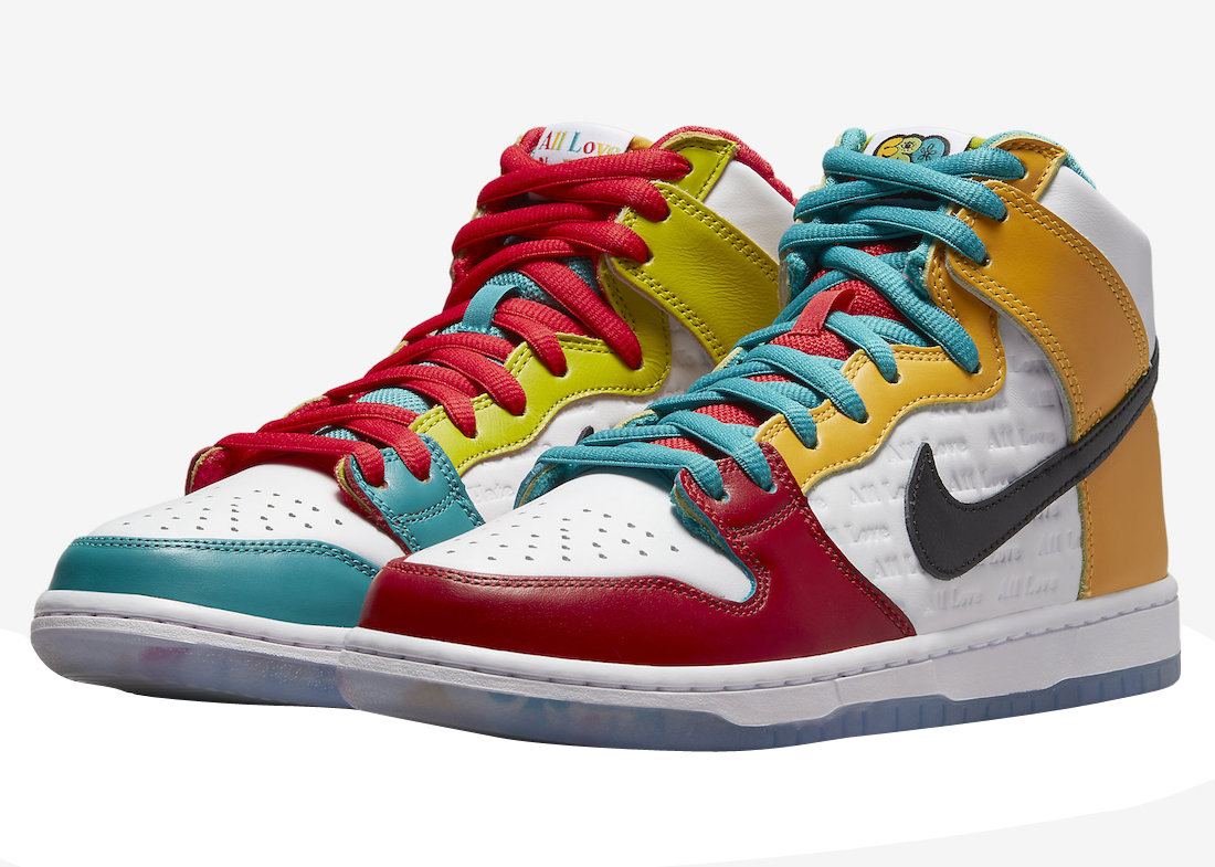 FroSkate x Nike SB Dunk High All Love No Hate - Aug 2022 - DH7778-100