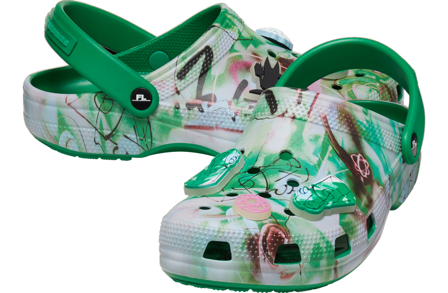 Futura Laboratories X Crocs Classic Clog Green Ivy