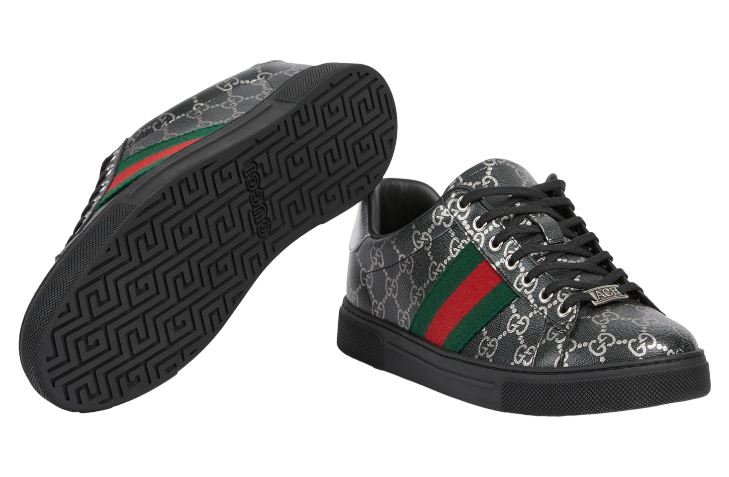 Gucci Ace Black Gg Fabric