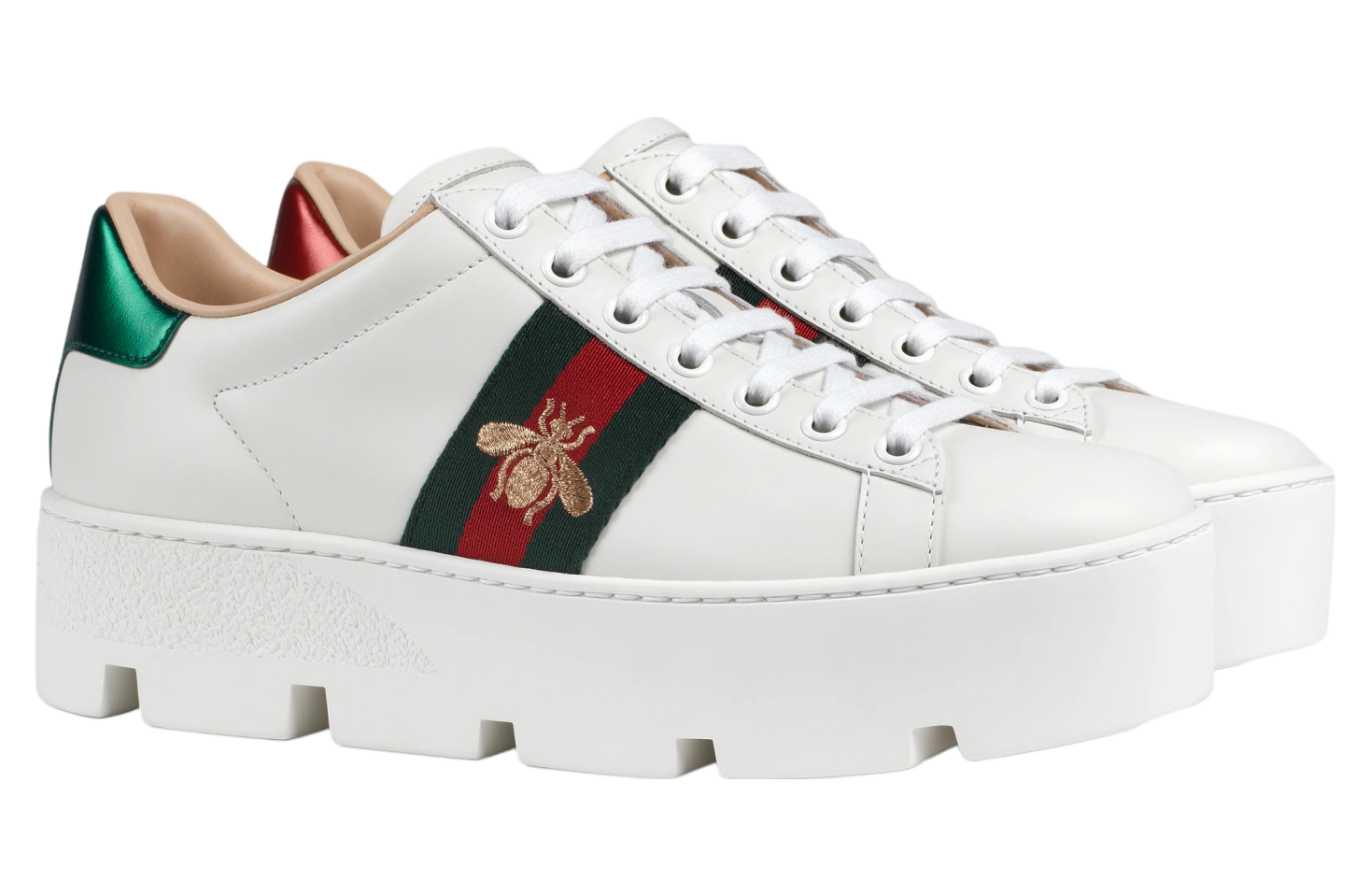 Gucci Ace Platform WMNS White Leather