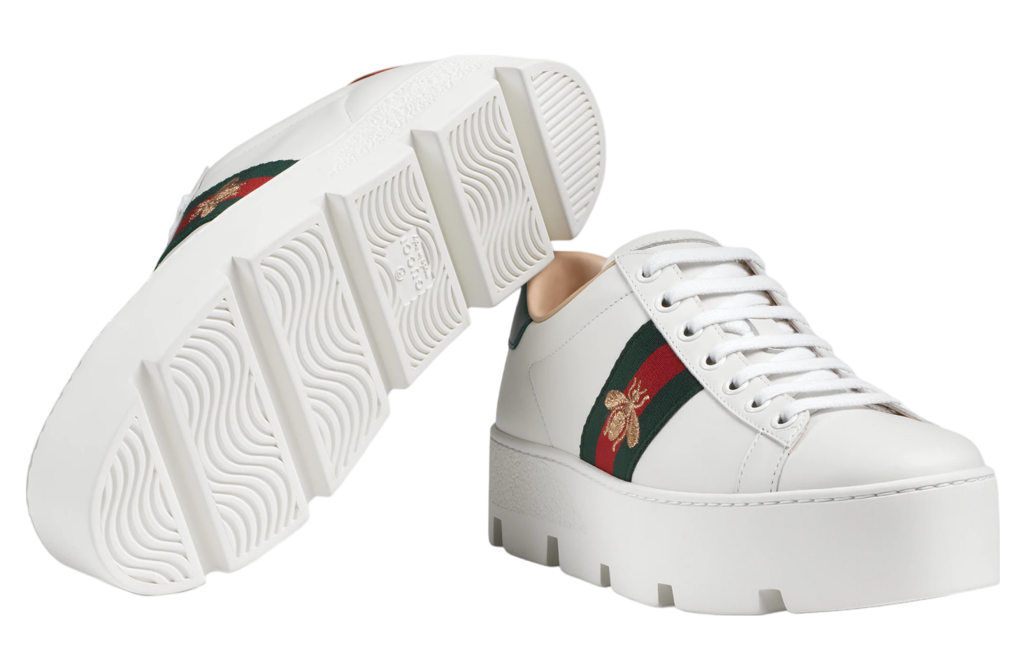 Gucci Ace Platform WMNS White Leather