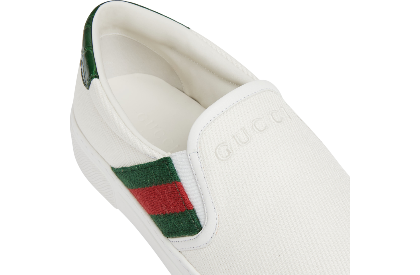 Gucci Ace Slip-on White Canvas - May 2025 - 834216FAEN89052  display picture 1