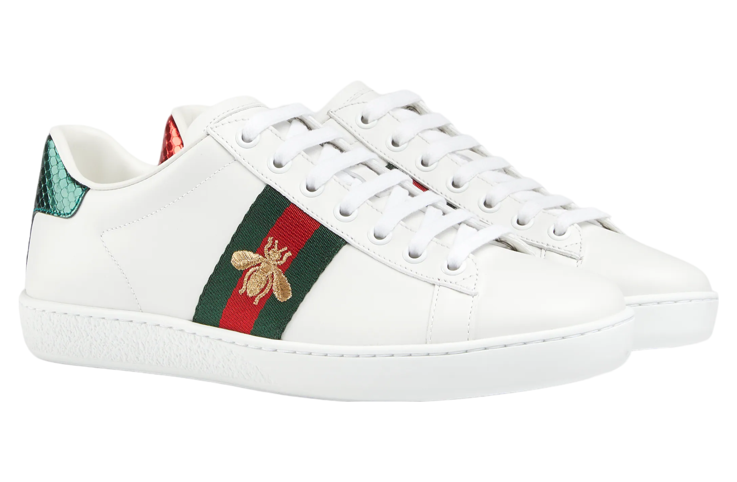 Gucci Ace With Bee WMNS White Leather