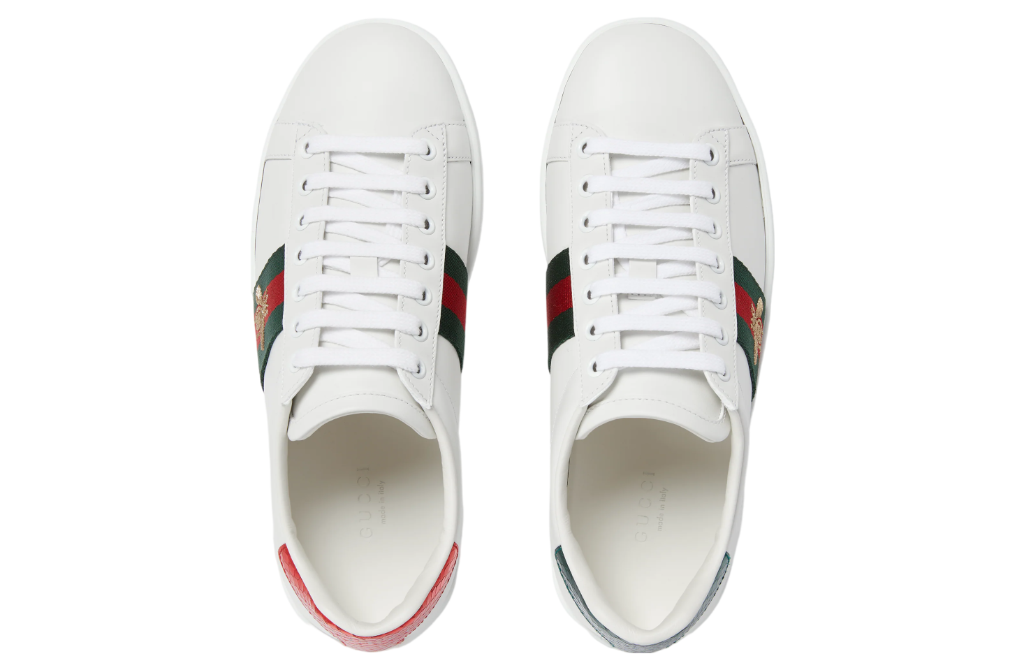 Gucci Ace With Bee WMNS White Leather