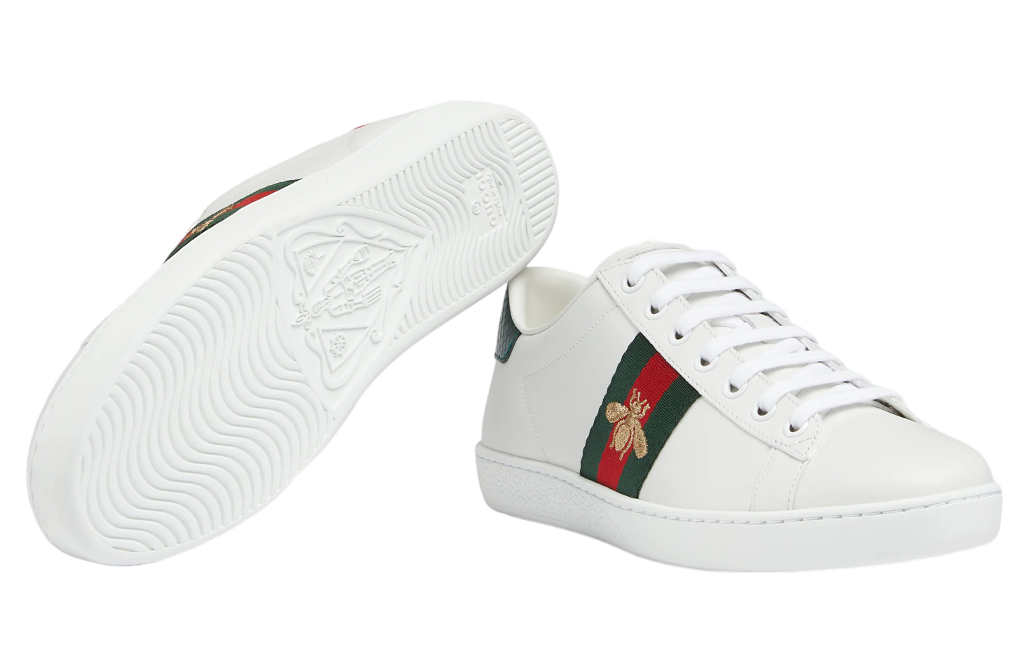 Gucci Ace With Bee WMNS White Leather