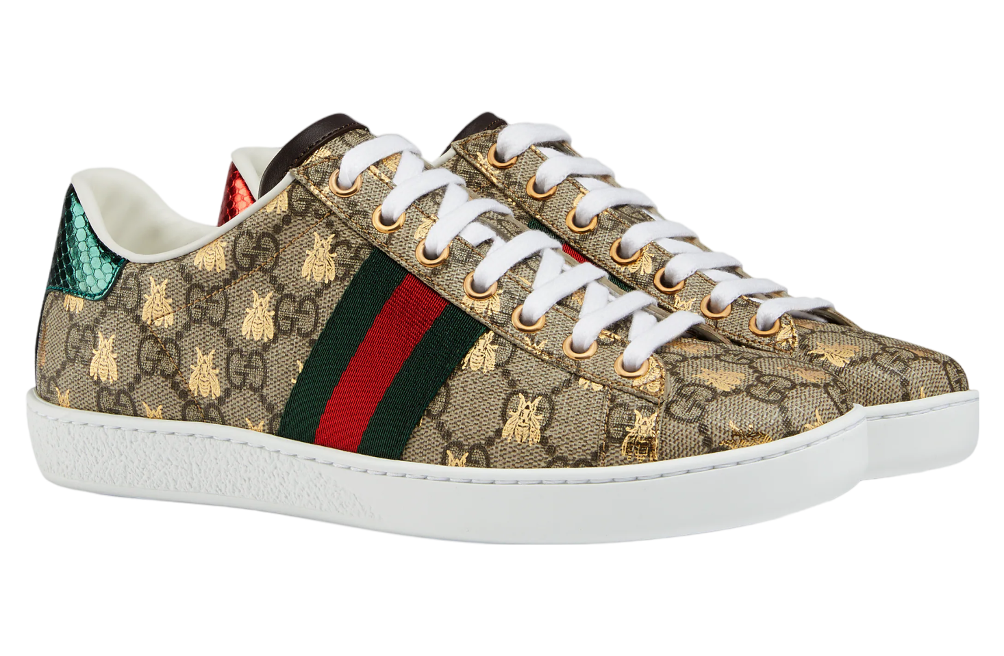 Gucci Ace With Bees WMNS Beige / Ebony Gg Supreme