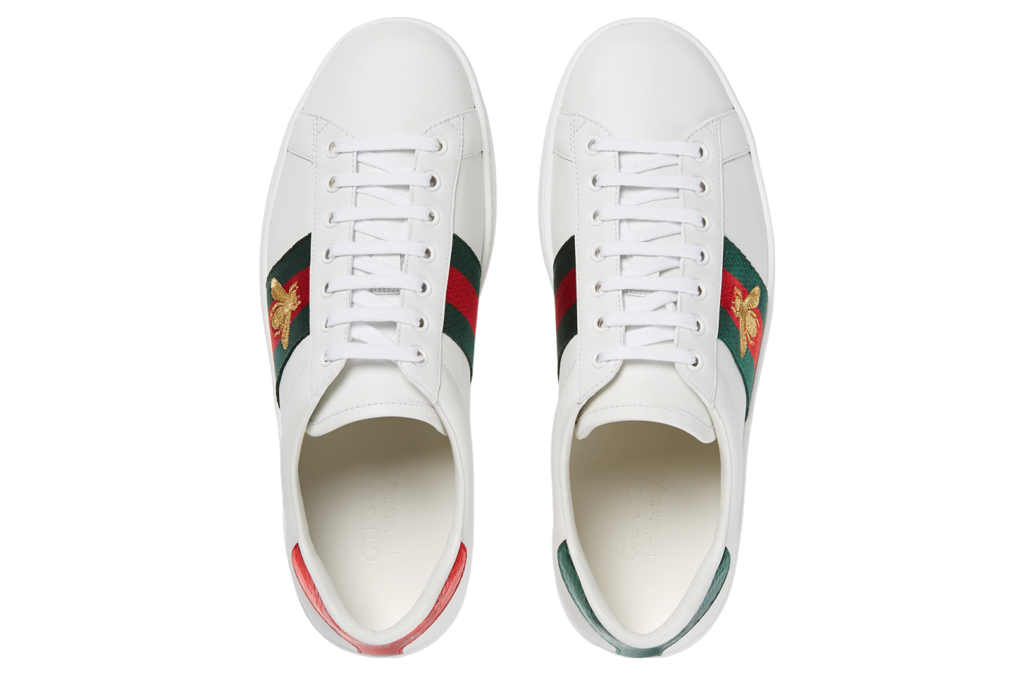 Gucci Ace With Embroidery White Leather