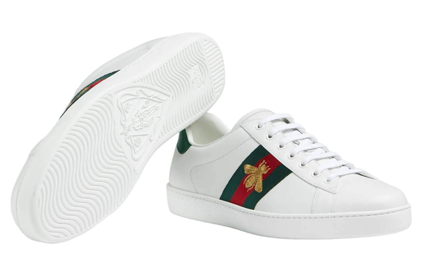 Gucci Ace With Embroidery White Leather