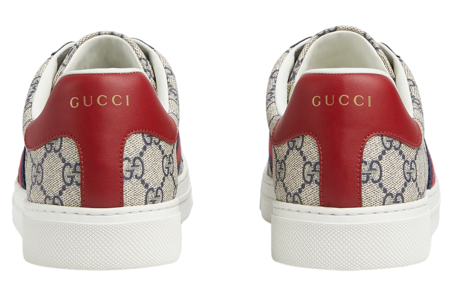 Gucci Ace With Web Beige / Blue Gg Supreme