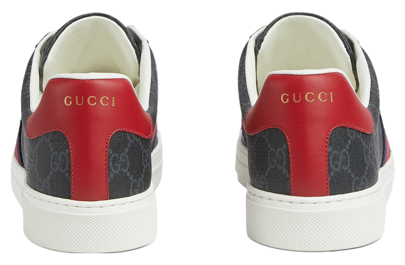 Gucci Ace With Web Black Gg Supreme Canvas