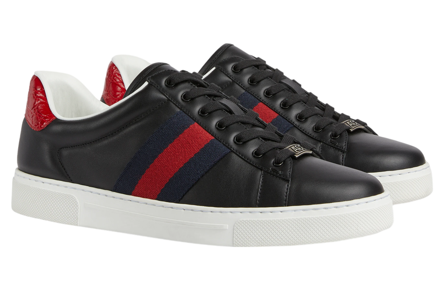 Gucci Ace With Web Black Leather