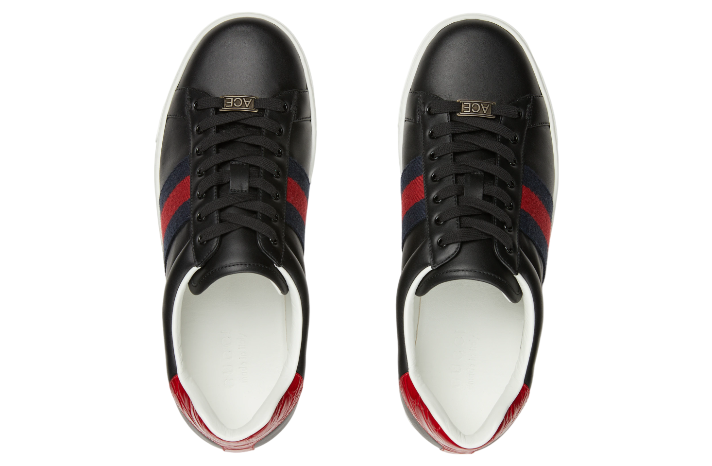 Gucci Ace With Web Black Leather