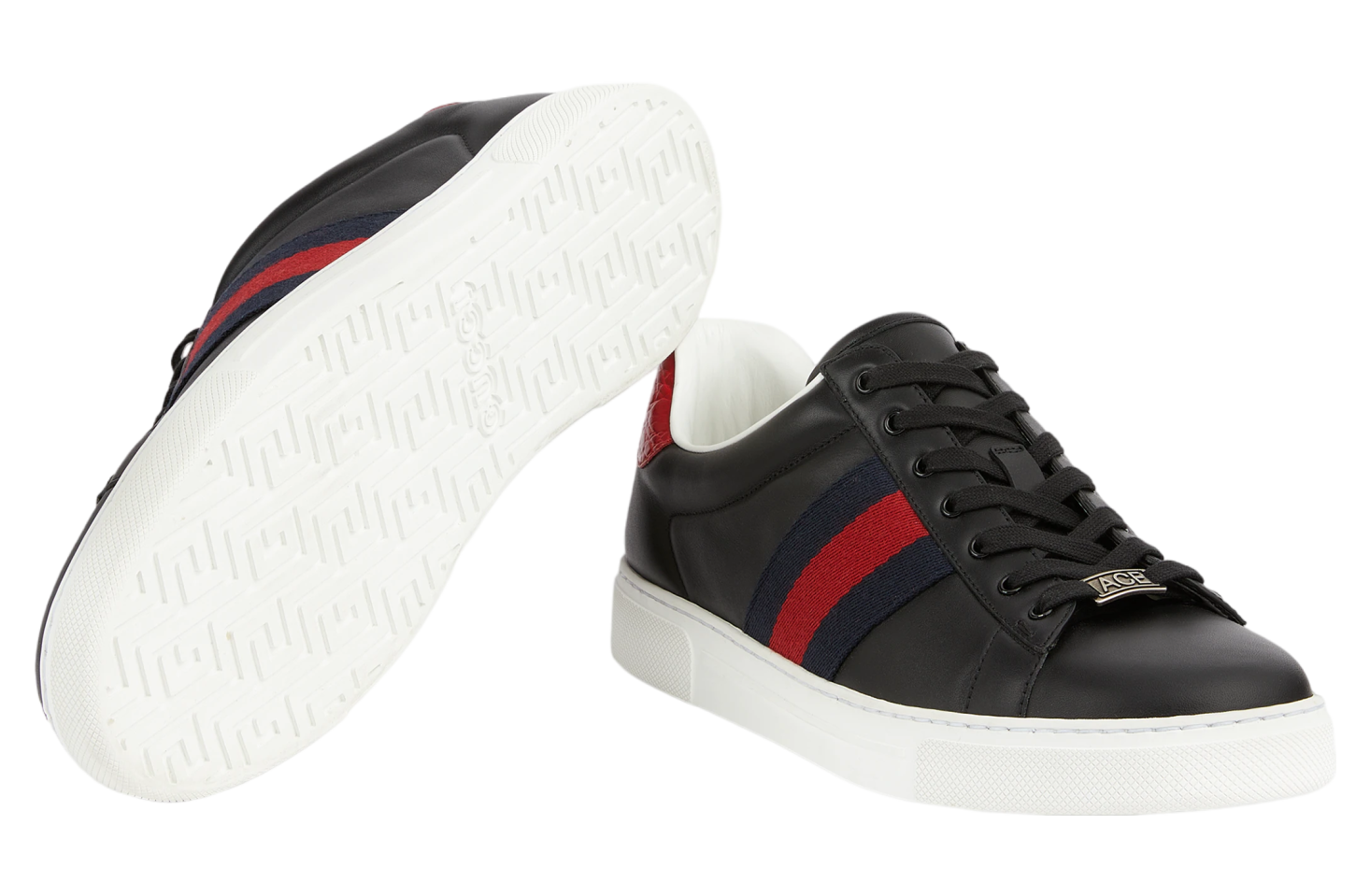 Gucci Ace With Web Black Leather