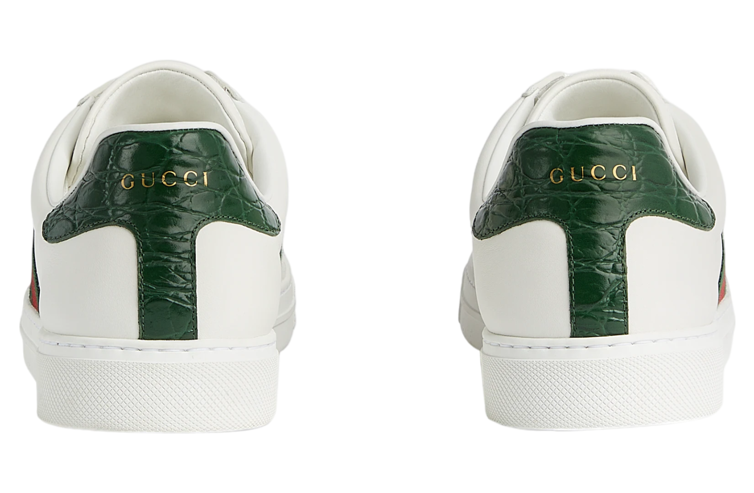 Gucci Ace With Web White Leather