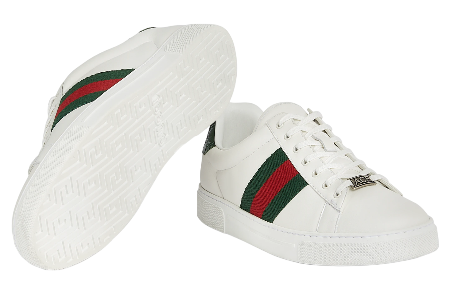 Gucci Ace With Web White Leather